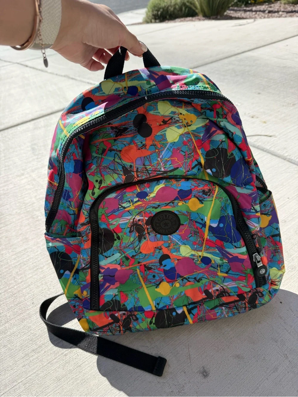 Kipling art party hike backpack